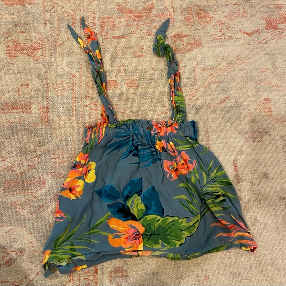 Billabong No Worries Convertible Off-The-Shoulder Floral Top, Small - Picture 4 of 5